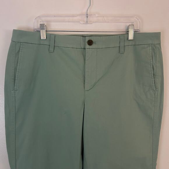 J. Crew Factory Women's High Rise Girlfriend Chino Pants Green 16 P Petite New - Picture 2 of 8